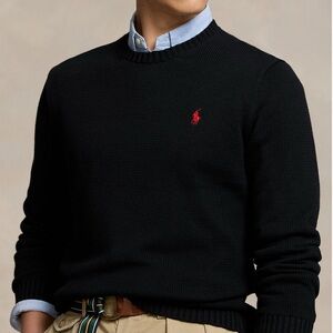 NWOT Polo by Ralph Lauren Men’s Cotton Crewneck Black Sweater